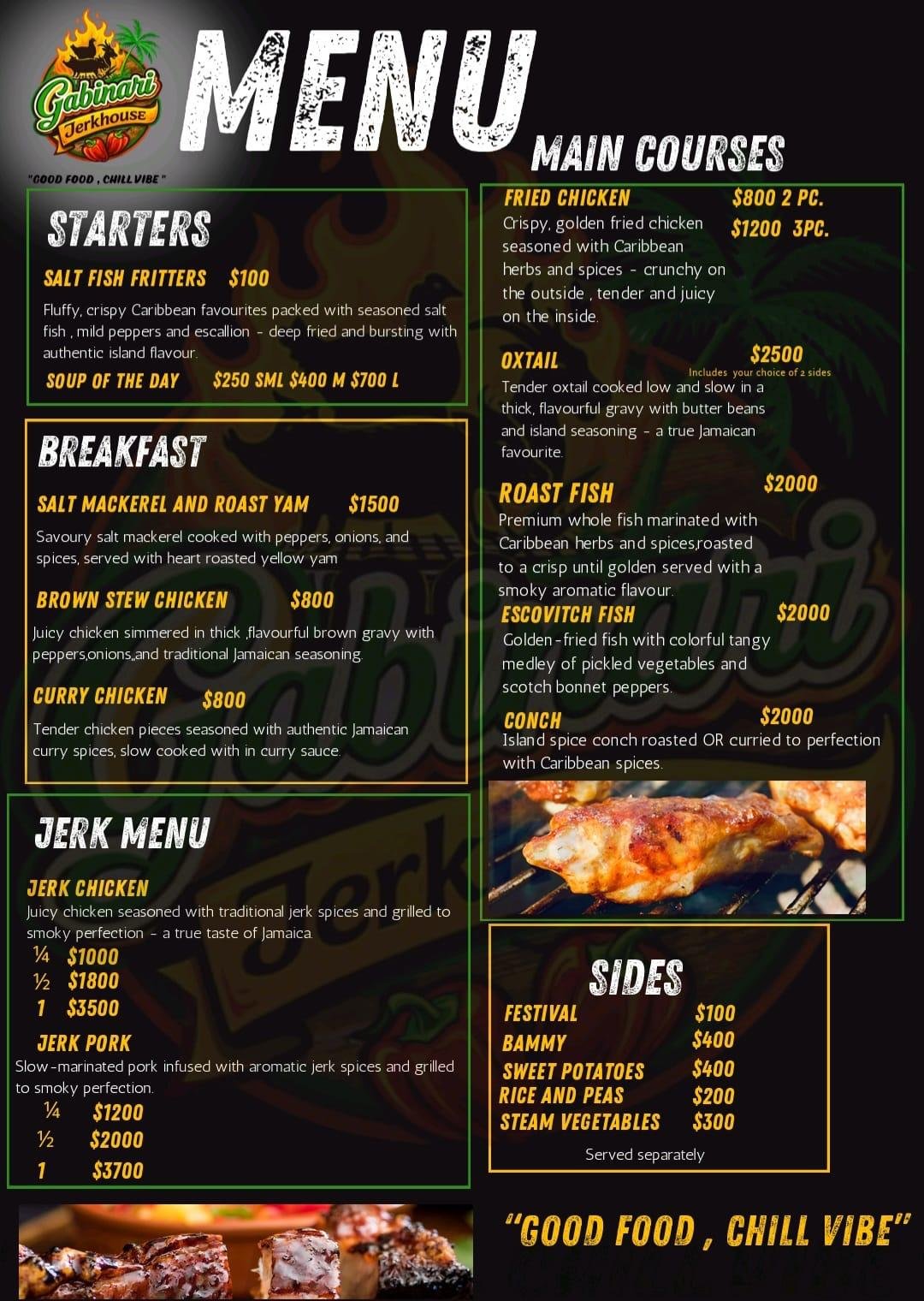 Restuarant Menu